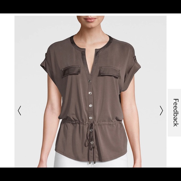 White House Black Market Tops - WHBM Sandwash Utility Tee